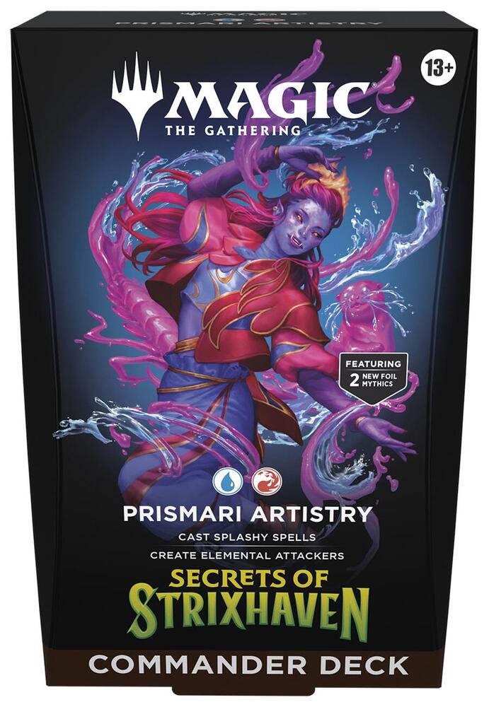 MTG Prismari Artistry SOS Commander Deck – Secrets of Strixhaven, Ready-to-Play 100-Card Magic: The Gathering Deck with Foil Mythic Rares and