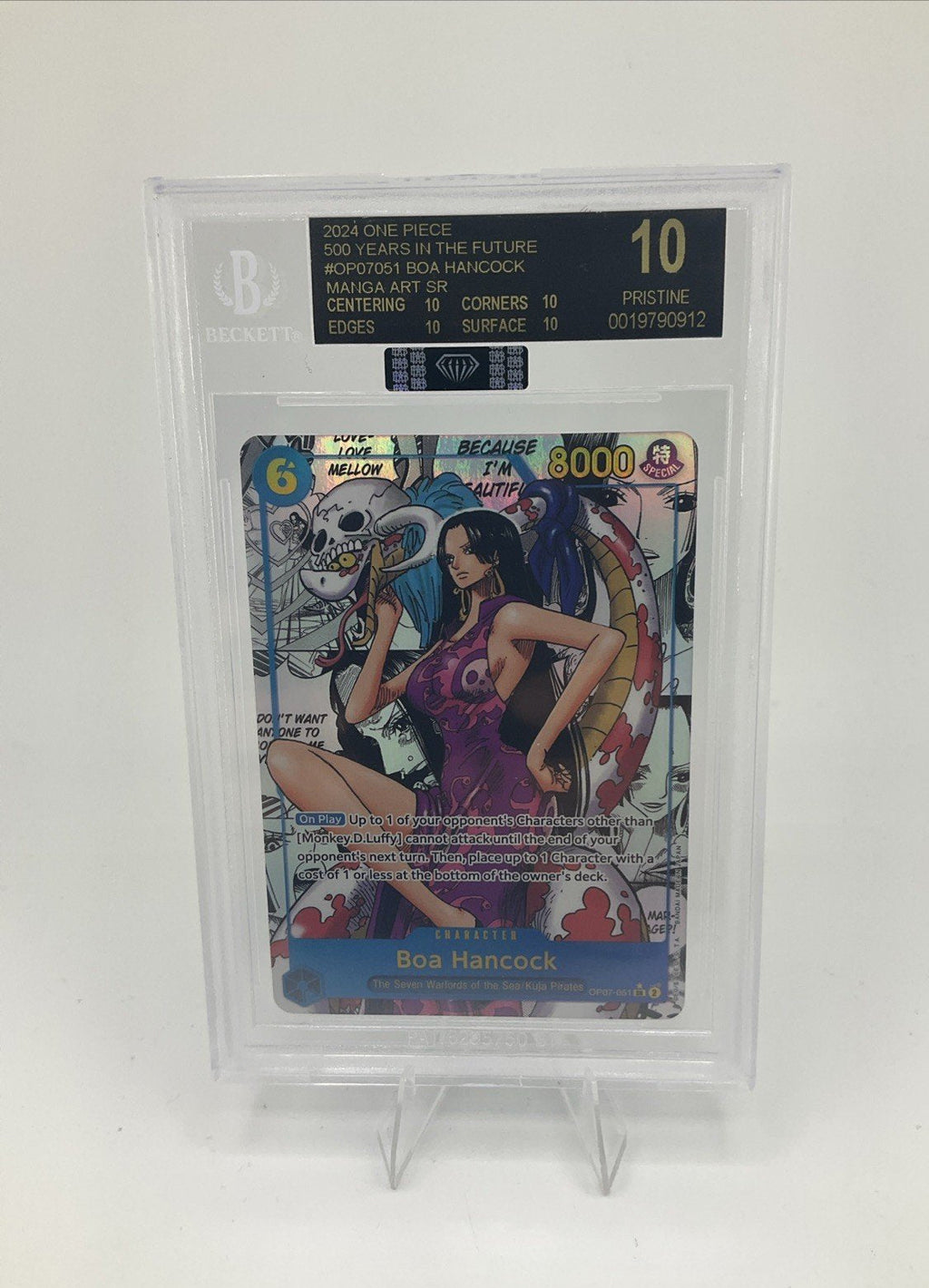 ONE PIECE - OP07-051 Boa Hancock MANGA ART-SR BGS 10 PRISTINE BLACK LABEL