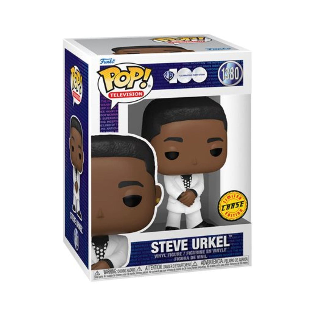 Steve Urkel Funko Pop! WB 100 - Chase Limited Edition Vinyl Figure #1380 with Display Box Protector Case