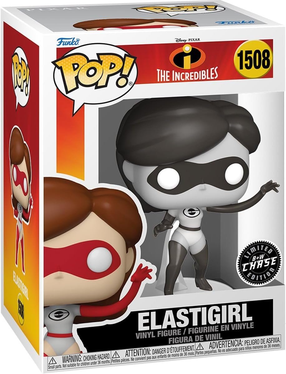 Elastigirl Funko Pop! The Incredibles 20th Anniversary - Approx. 4" Collectible B+W Chase Limited Edition Vinyl Figure #1508 with Display Box