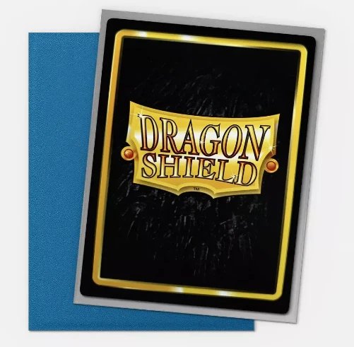 Dragon Shield Dual Matte Sleeves Blue & Silver 100 ct – 25th Anniversary Special Edition, Matte Dual Card Sleeves with Silver Interior, Standard Size