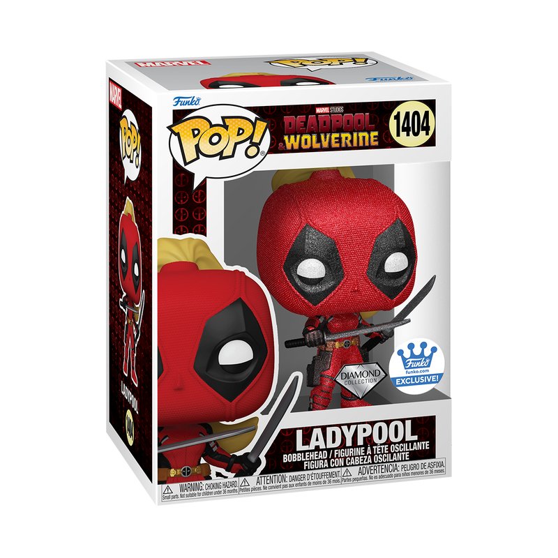 Ladypool with Swords Funko Pop! Marvel Studios Deadpool and Wolverine - Diamond Collection Glitter Exclusive - Approx. 4.05" Collectible Vinyl Figure