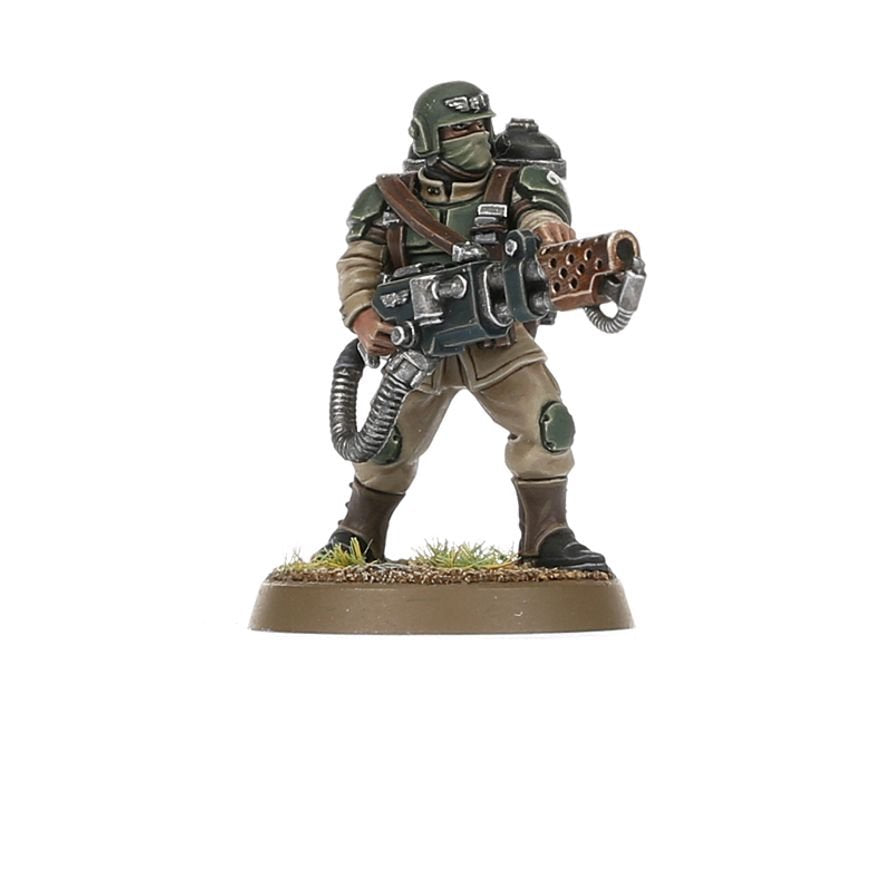 Warhammer 40,000 Astra Militarum Cadian Shock Troops – 10 Plastic Miniatures with Custom Weapons, 20+ Heads, Transfer Sheet & Bases for Astra