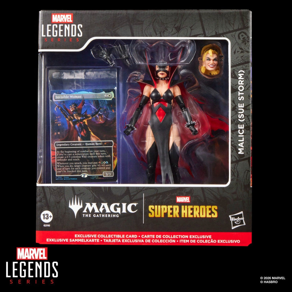Magic: The Gathering Marvel Super Heroes Malice Sue Storm 6-Inch Action Figure with Exclusive Foil Trading Card, Marvel Legends Collectible Figure