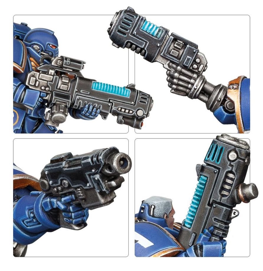 Warhammer 40,000 Space Marines Primaris Hellblasters Squad Miniatures Kit – 10 Multi-Part Plastic Models with Plasma Weapons, Citadel Bases & Transfer
