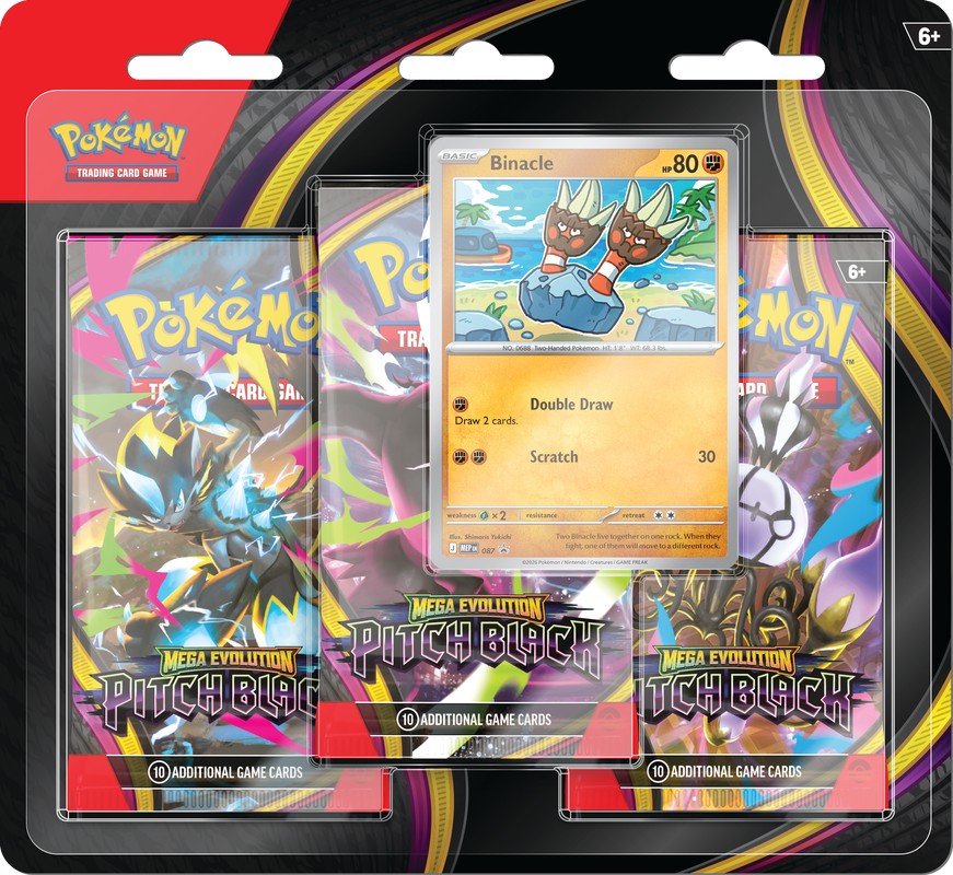 Pokémon TCG Mega Evolution Pitch Black 3-Pack Blister