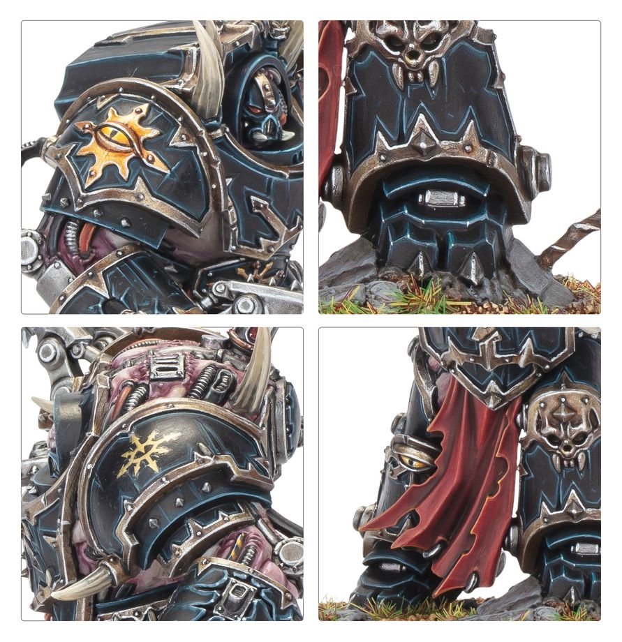Warhammer 40,000 Chaos Space Marines Mutilators – 3 Multipart Plastic Miniatures with Interchangeable Weapons, Chaos Space Marines Army Unit, Citadel