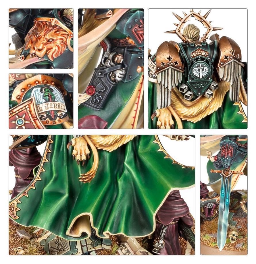 Warhammer 40K Dark Angels Lion El’Jonson Primarch Miniature Figure – Legendary Dark Angels Character Model for Warhammer 40,000 Collectors & Hobbyists