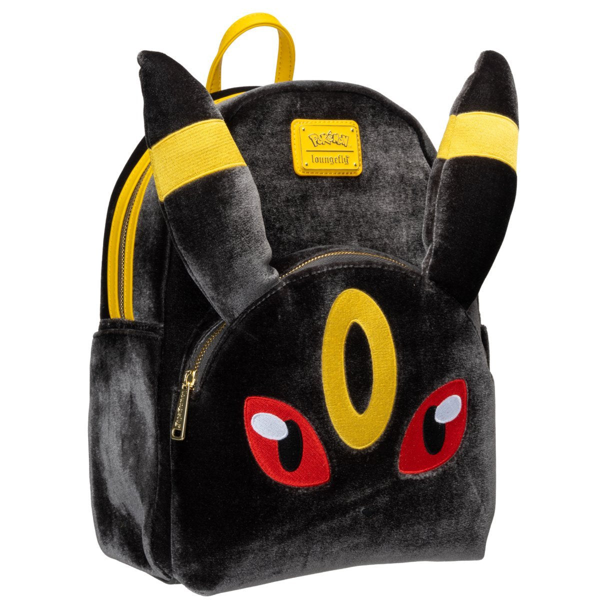 Pokemon Umbreon Midsize Backpack Entertainment Earth Exclusive by Loungefly, Plush Faux Fur Design, Adjustable Straps, Front Zipper Pocket