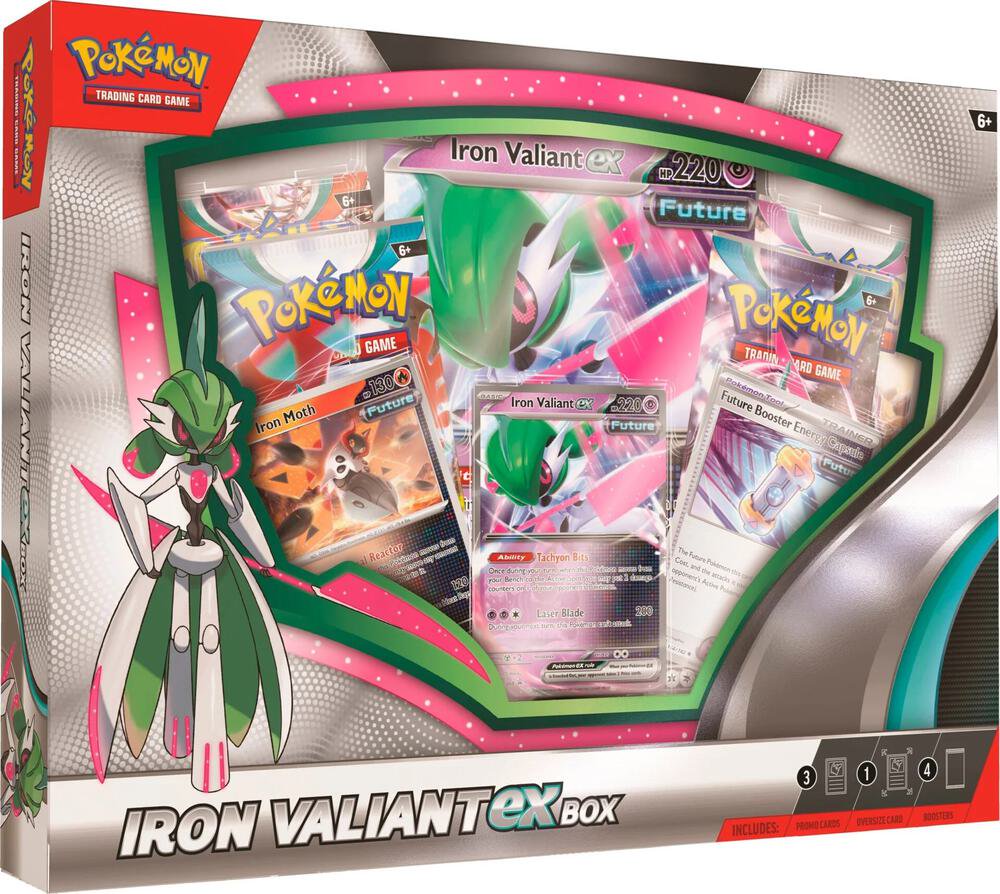 Pokemon TCG Iron Valiant ex Box Trading Card Game Collection Box