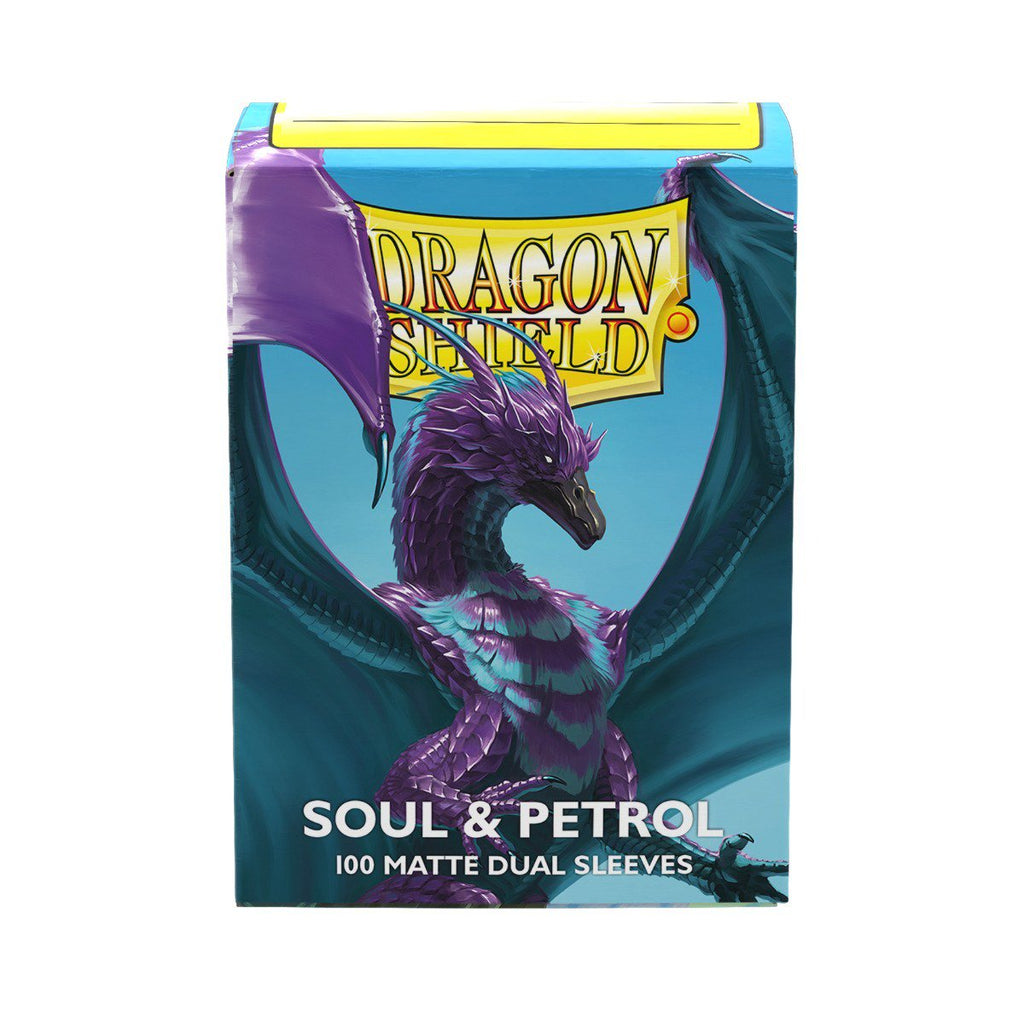 Dragon Shield Standard Matte Dual Card Sleeves Soul & Petrol 100 Count, Fully Opaque Dual-Layer Protective Sleeves with Textured Matte Finish for