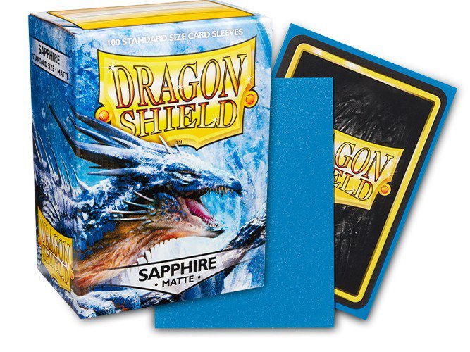 Dragon Shield Standard Matte Card Sleeves Sapphire 100 Count, Textured Trading Card Protector Sleeves for MTG, Pokémon, Lorcana, Flesh and Blood