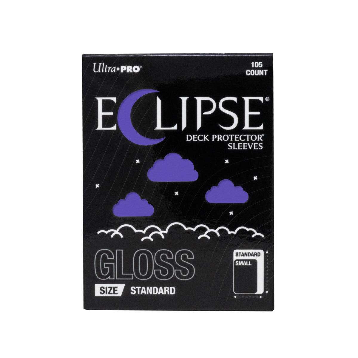 Ultra PRO Eclipse Gloss Deck Protector Sleeves Royal Purple 105 Count Standard Size Trading Card Sleeves – Durable, Opaque Back, Smooth Shuffle for