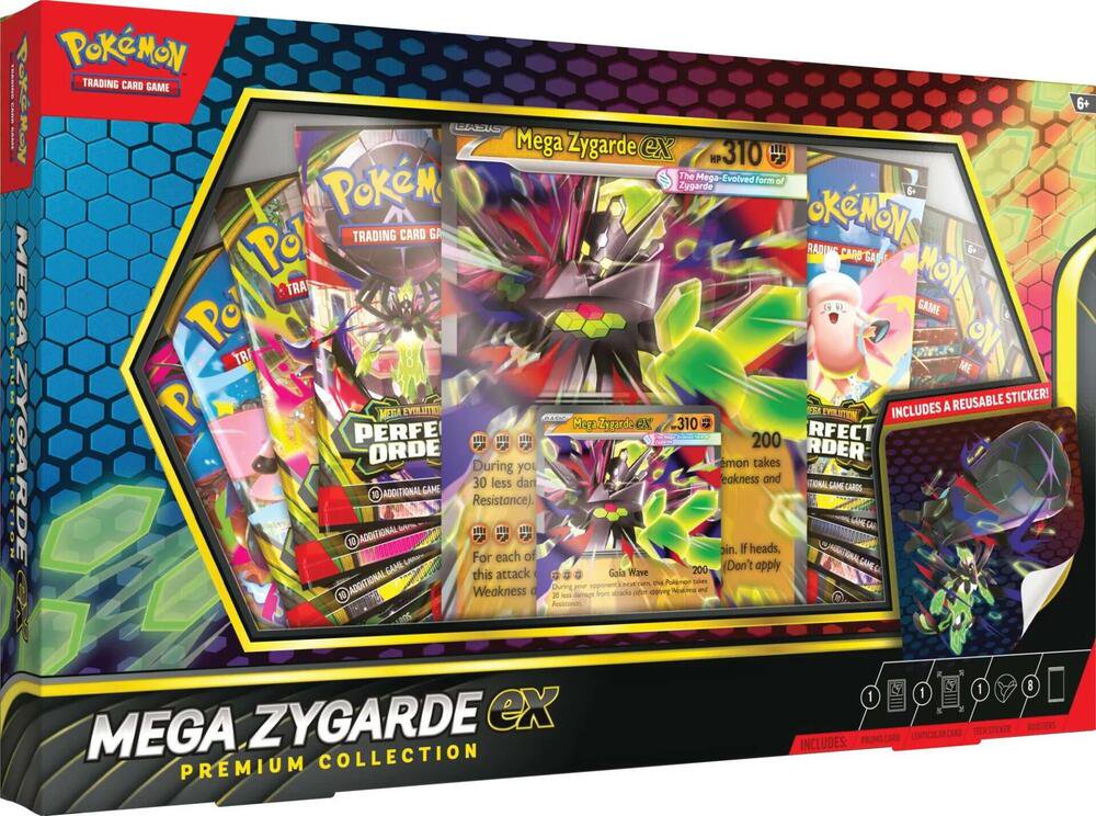 Pokémon TCG Mega Zygarde ex Premium Collection – Trading Card Game Box Set with Promo Card & Booster Packs for Collectors, Deck Building, Display &