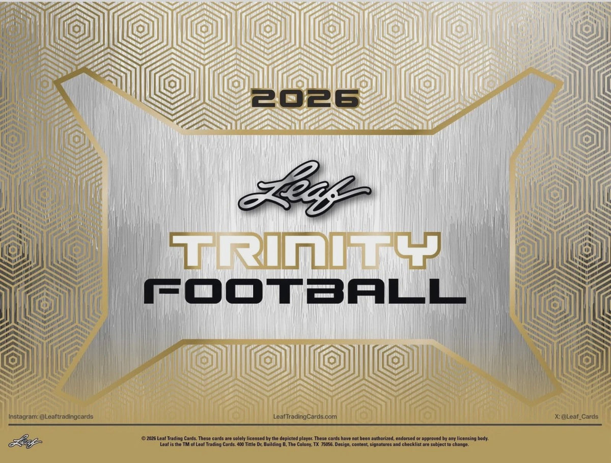 2026 Leaf Trinity Football NFL Factory Sealed 8 Box Hobby Jumbo Case