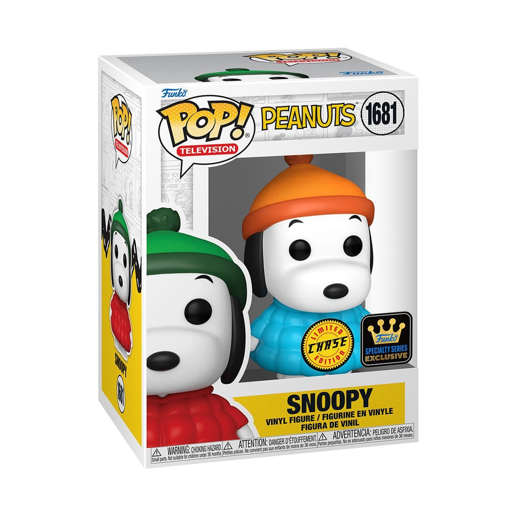 Snoopy in Blue Puffer Coat Funko Pop! Television Peanuts - Approx. 3 3/4" Chase Limited Edition Specialty Series Exclusive Collectible Vinyl Figure