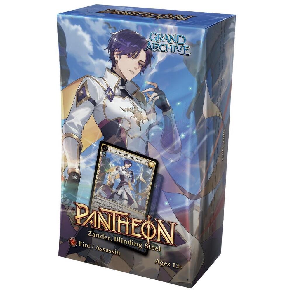 Grand Archive TCG Zander Pantheon Deck – Radiant Origins Pantheon Pre-Constructed 60-Card Deck with Boon Cards, Material Deck & Chance at Foil