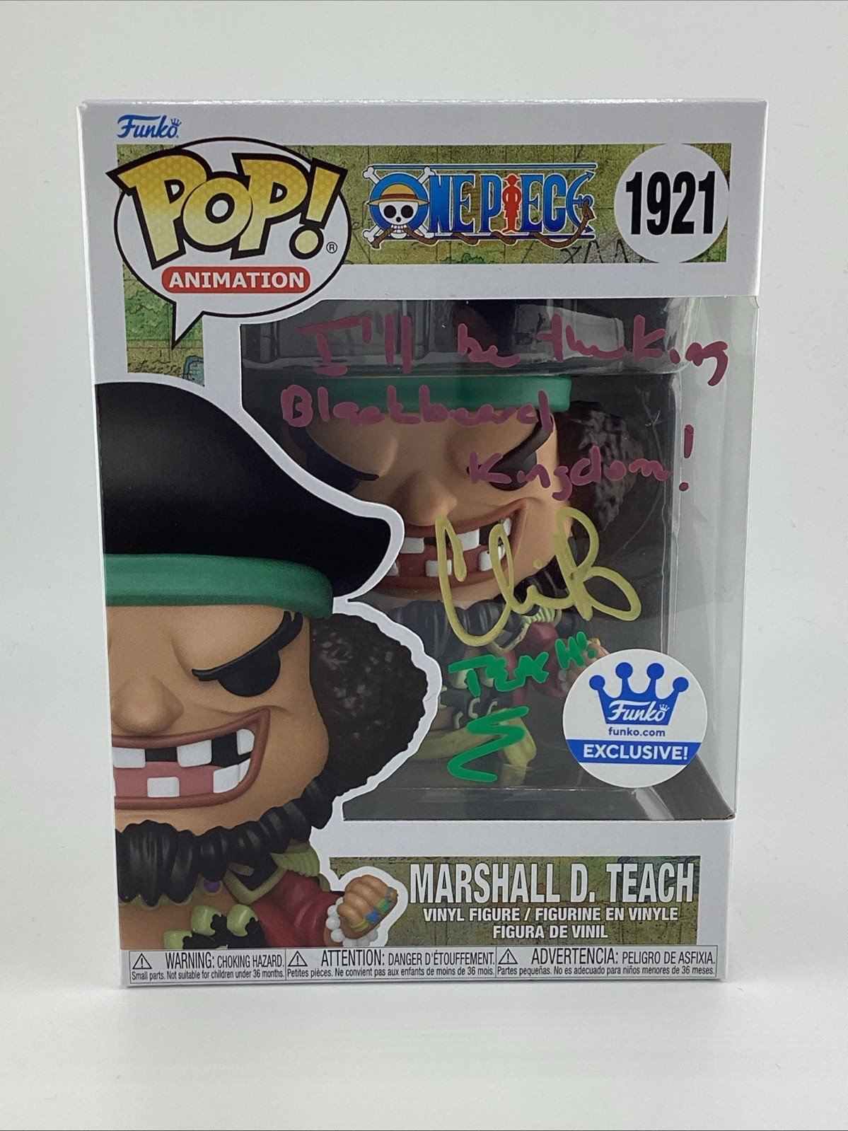 Funko Pop! One Piece - Marshall D. Teach - Funko Excl Signed Chris R #1921