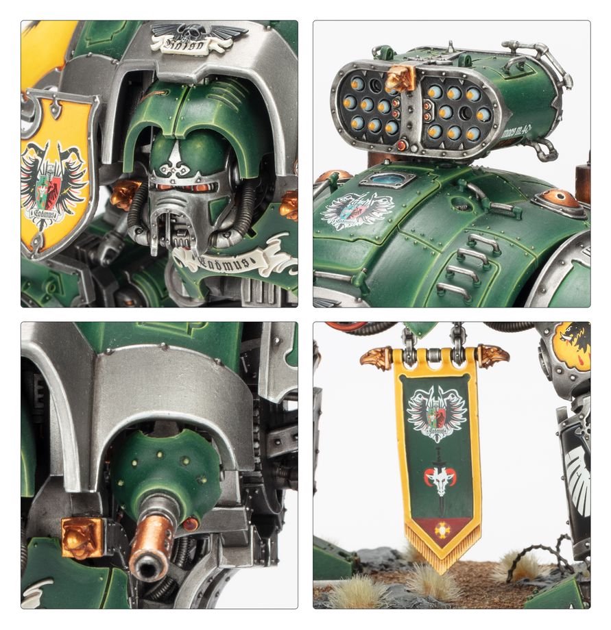 Warhammer 40K Imperial Knights Knight Questoris Model Kit – Multipart Plastic War Machine Figure with 6 Build Configurations for Warhammer 40,000