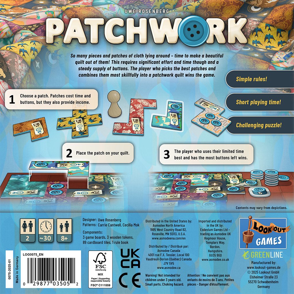 Patchwork Revised Edition Board Game (Preorder)
