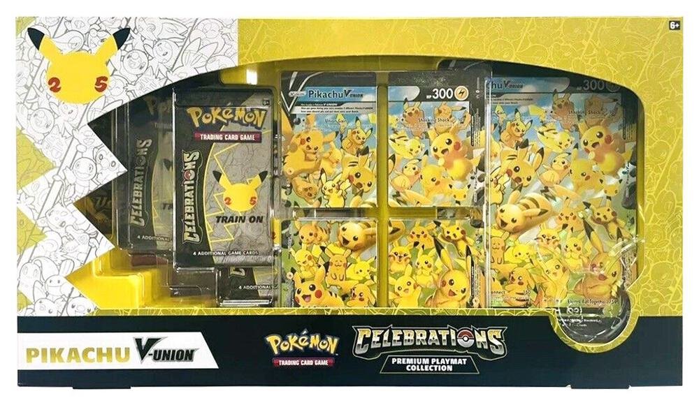 Pokémon TCG 25th Anniversary Pikachu V-Union Celebrations Premium Playmat Collection