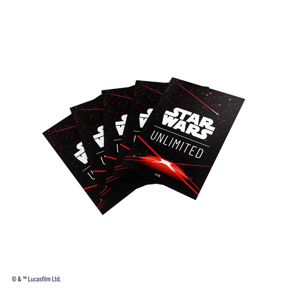 Star Wars: Unlimited Art Sleeves Cardback Red, 60 Matte Card Sleeves with 1 Clear Leader Sleeve, Officially Licensed Card Protectors for TCG, LCG and