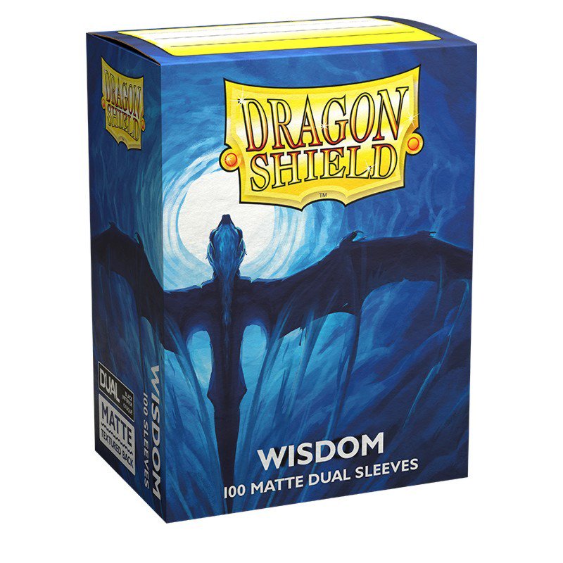 Dragon Shield Standard Size Matte Dual Card Sleeves Wisdom 100 Count, Black Interior, Fully Opaque