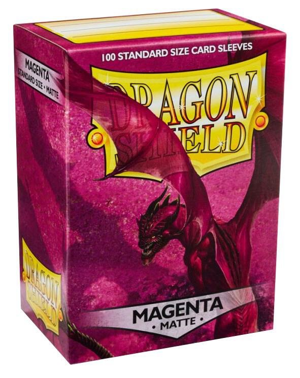 Dragon Shield Card Sleeves Magenta Matte 100ct Trading Card Protectors