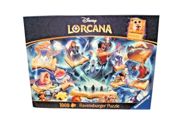 Disney Lorcana TCG Glimmers Realm Puzzle Sapphire, Ravensburger 1000 Piece Puzzle, Disney Lorcana Art Puzzle for Adults, Disney Puzzle 1000 Pieces