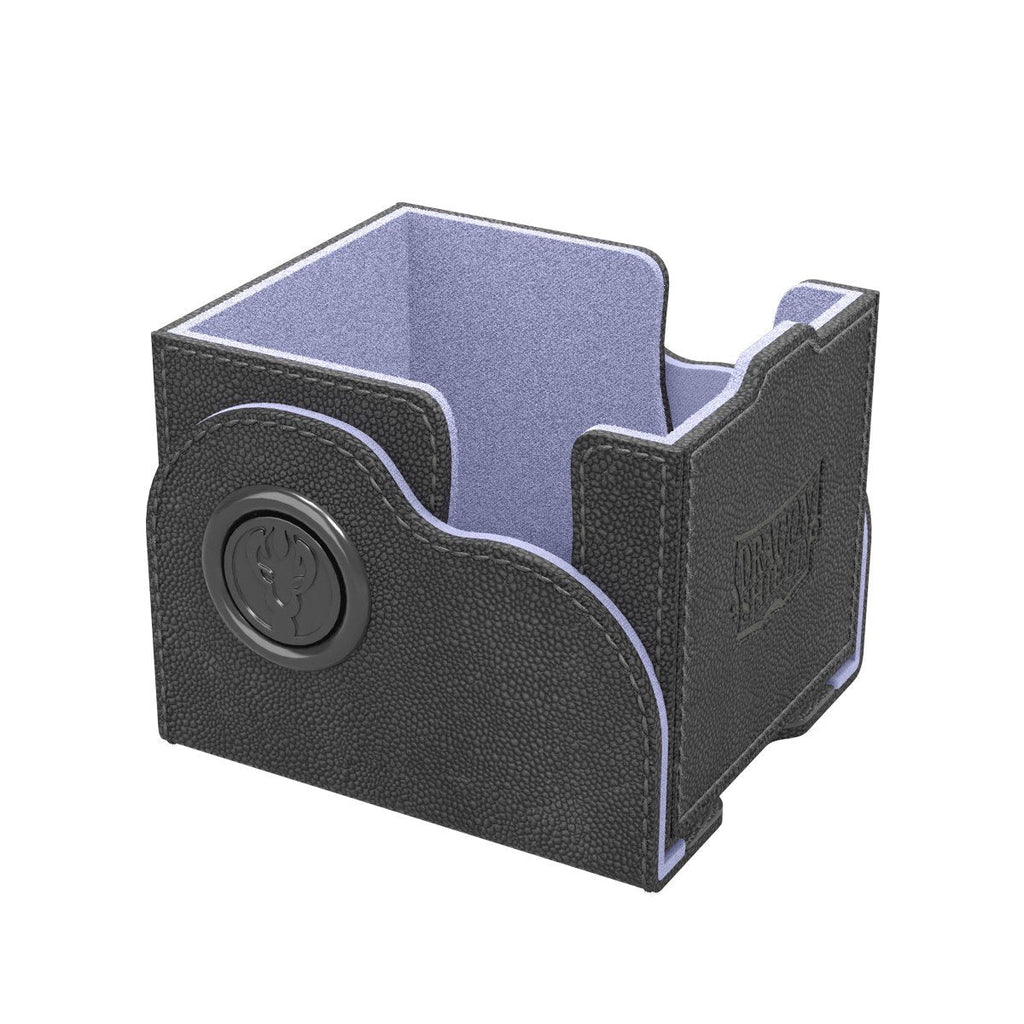 Dragon Shield Dragon Lock System Deck Box 100+ Black & Lilac – Magnetic Card Storage Case with Satin-Lined Interior, Dragon Skin Exterior, Display