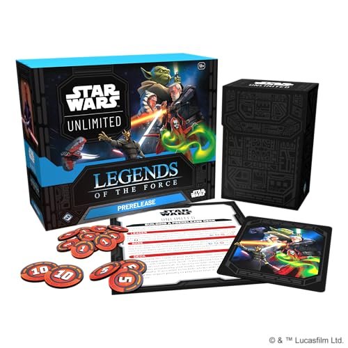 Star Wars: Unlimited TCG Legends of The Force PRERELEASE Box - Includes 6 Booster Packs & Exclusive Promo Cards, Ages 12+, 2+ Players, 20 Minute