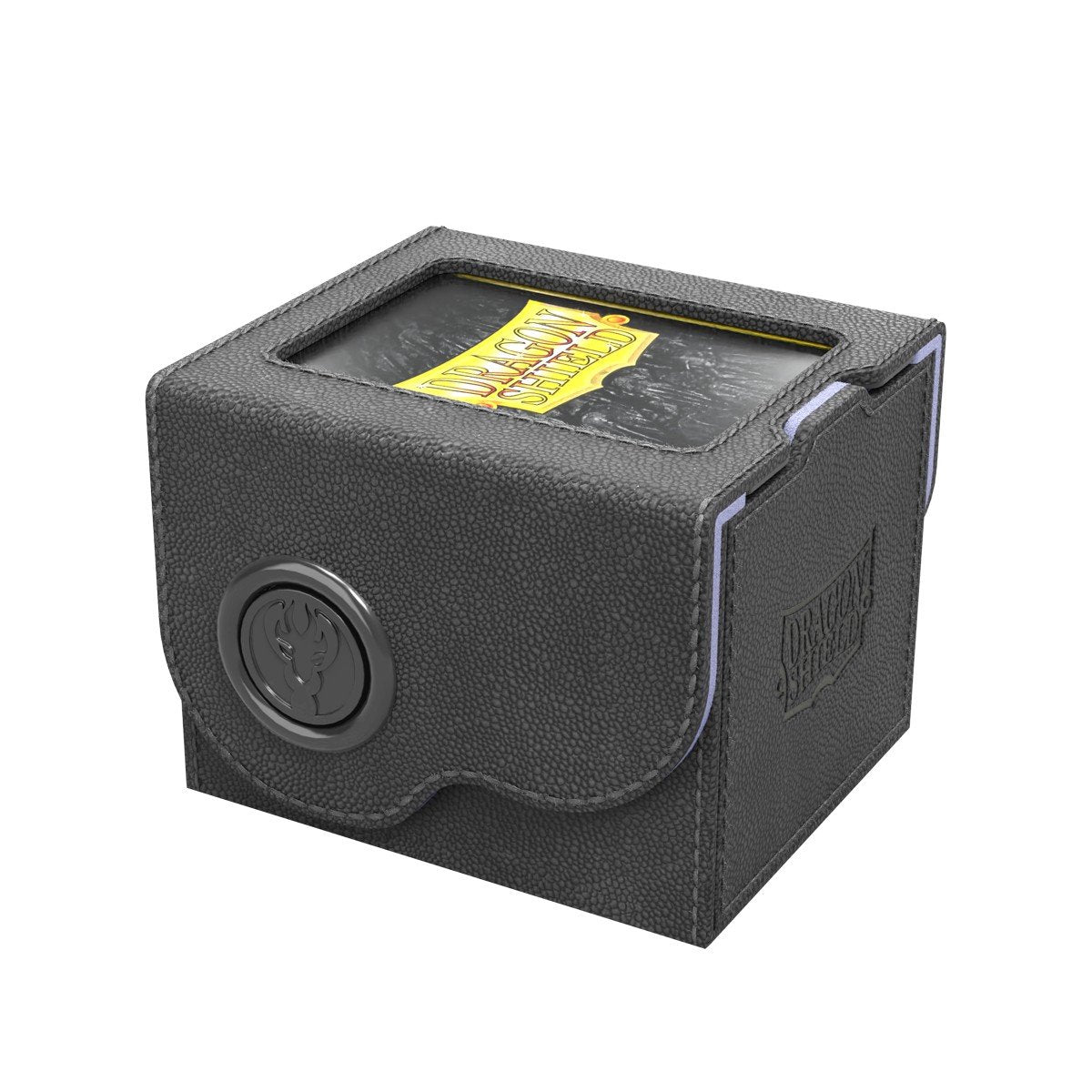 Dragon Shield Dragon Lock System Deck Box 100+ Black & Lilac – Magnetic Card Storage Case with Satin-Lined Interior, Dragon Skin Exterior, Display