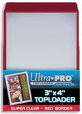 Ultra Pro Standard 3" x 4" Top Loader – Red | Super Clear Card Holder with Colored Border | Protects Standard 2.5" x 3.5" Trading Cards
