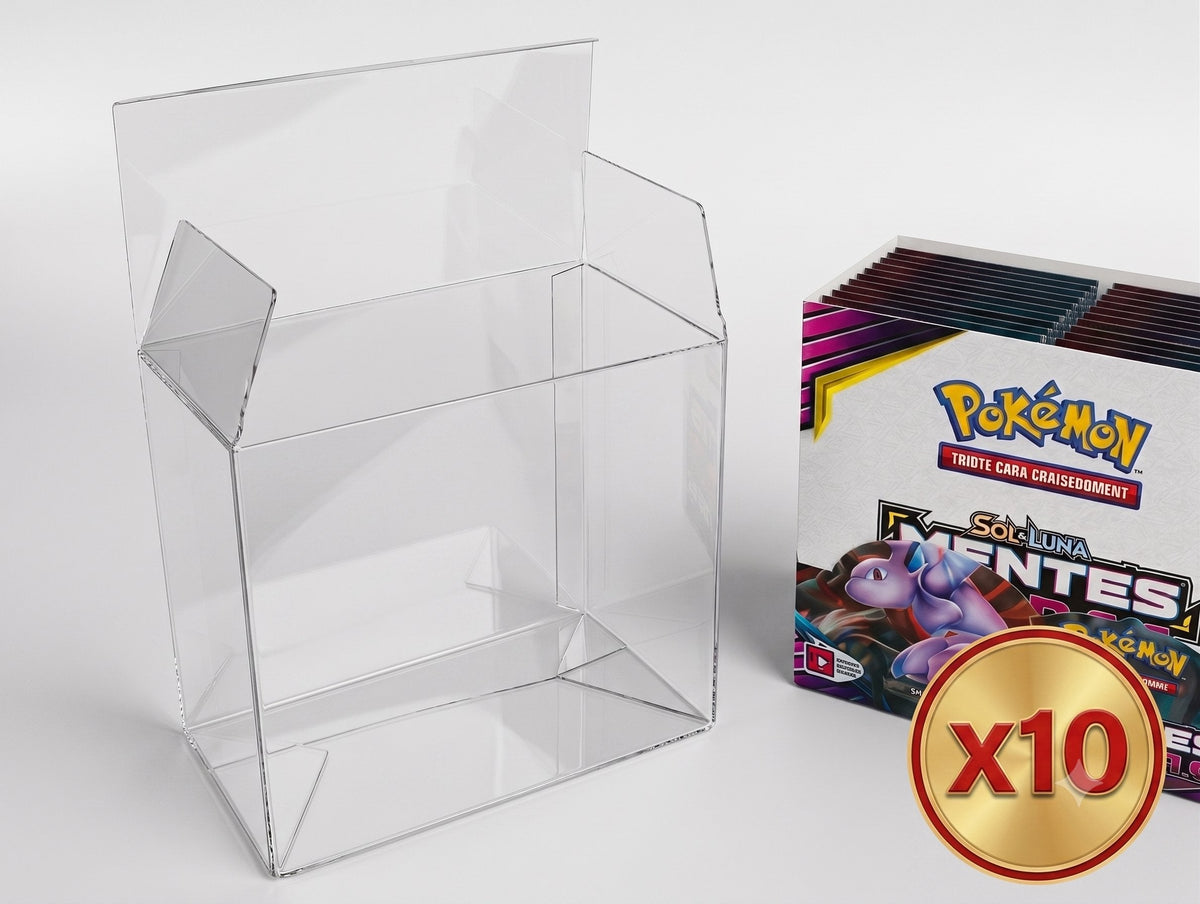 Pokémon Booster Box Vinyl Display Case – Soft Case Protective Covers, Dust & Moisture Resistant, Preserves Value for Pokémon Card Collectors in
