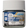 Gundam Assemble Color NGA01 White Paint - Premium Acrylic for Gundam Model Kits, HG & Perfect Grade, Bandai Figures, Anime Model Kits, Detailing &