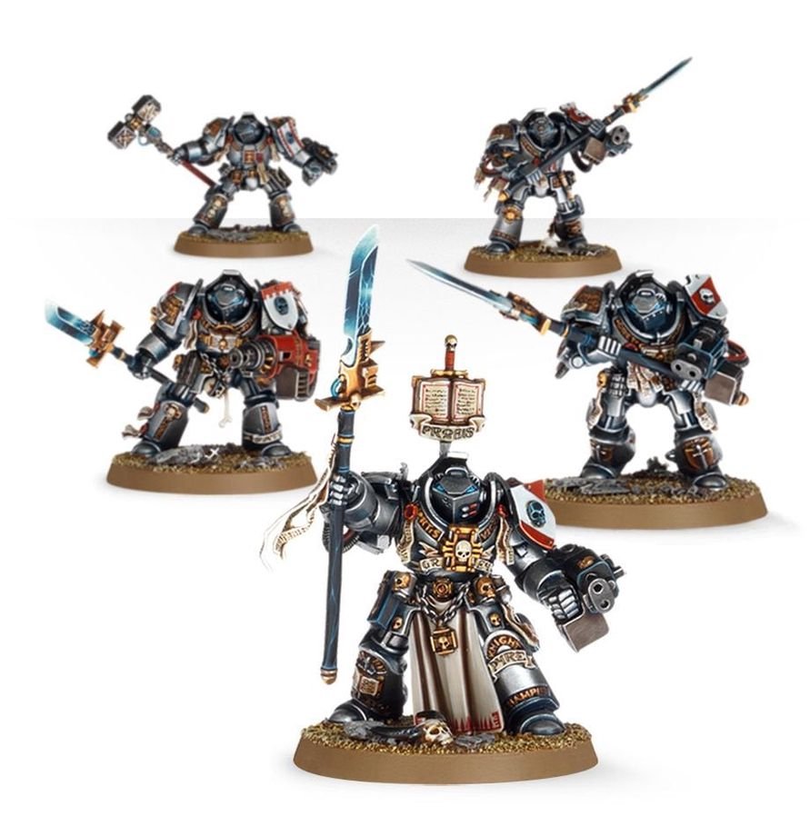 Warhammer 40K Combat Patrol Grey Knights Army Set – 17 Miniatures Including Castellan Crowe, Strike Squad, Brotherhood Terminators & Venerable