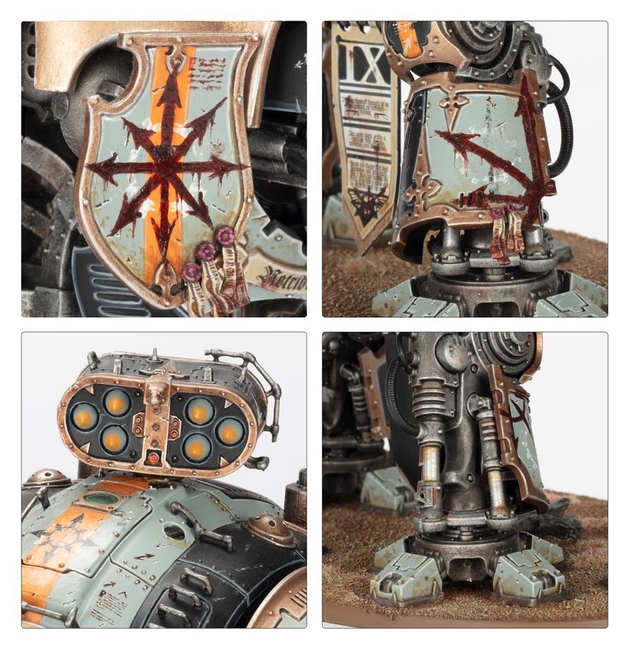Warhammer 40K Imperial Knights Knight Questoris Model Kit – Multipart Plastic War Machine Figure with 6 Build Configurations for Warhammer 40,000