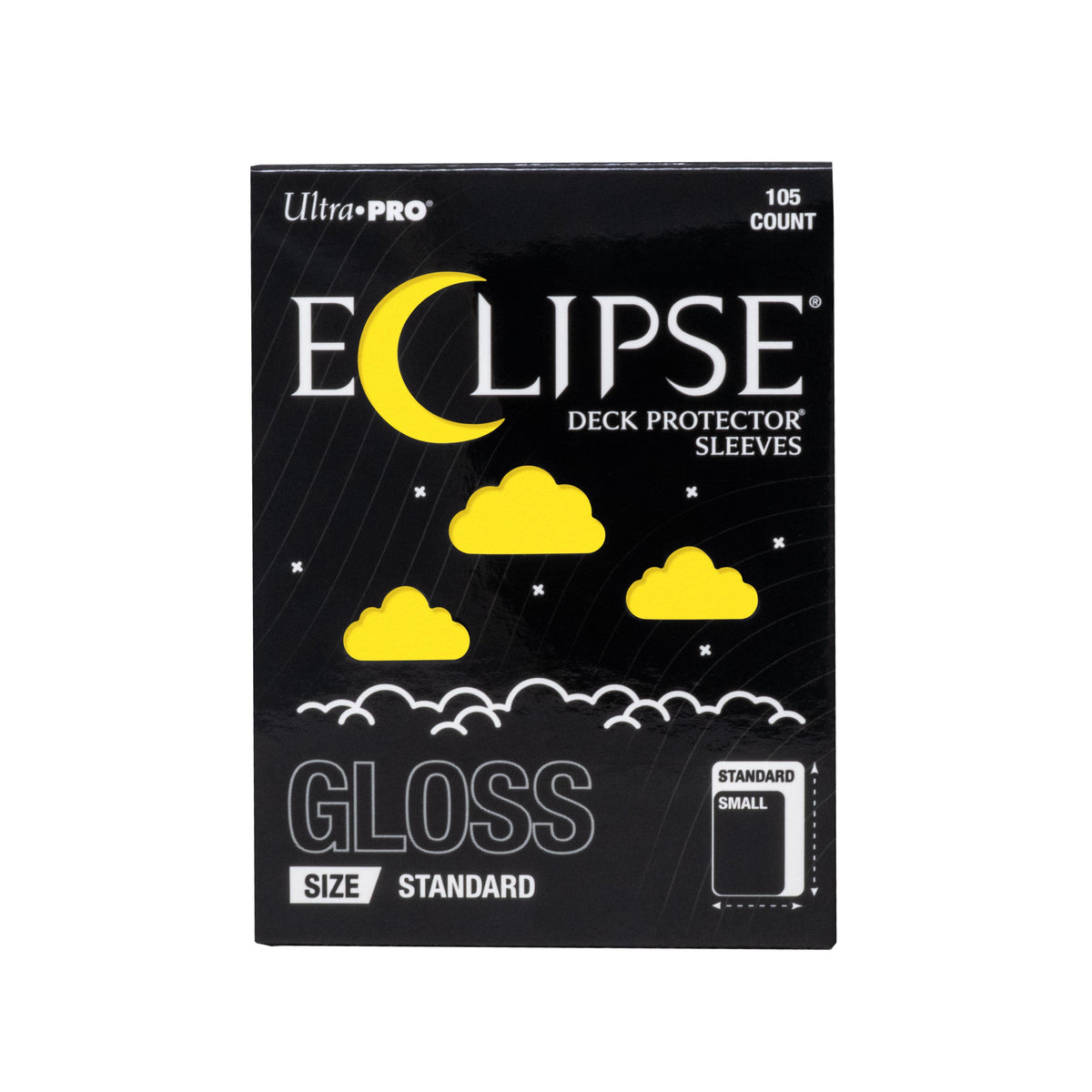 Ultra PRO Eclipse Gloss Standard Deck Protector Sleeves Lemon Yellow 105 Count – Opaque Card Sleeves for TCG, Trading Cards, Smooth Shuffle, Durable