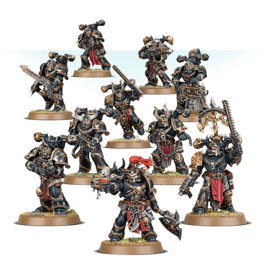 Warhammer 40K Combat Patrol Chaos Space Marines Army Box Set – 26 Multipart Miniatures Including Master of Possession, Possessed, Chaos Marines &