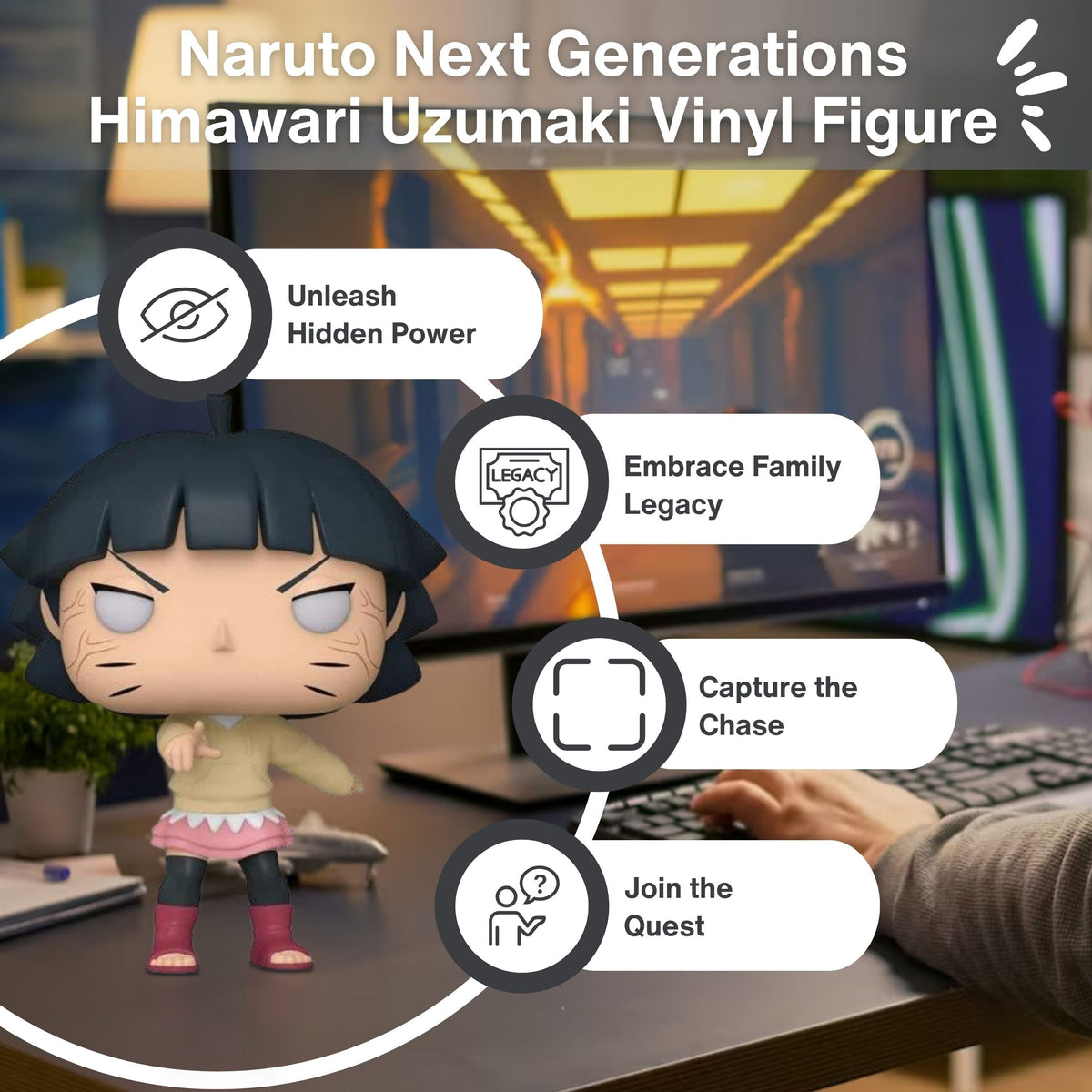 Himawari Uzumaki Funko Pop! Animation Boruto - Naruto Next Generation - Approx. 4" Chase Limited Edition Collectible Vinyl Figure #1654 with Display
