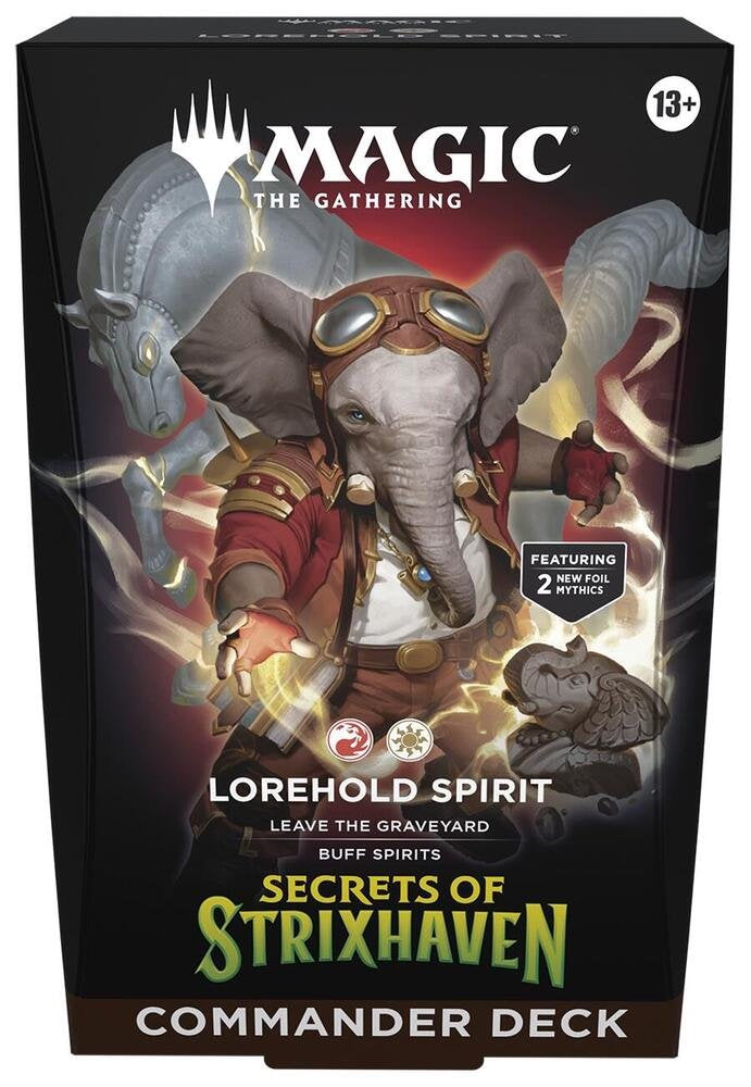 MTG Secrets of Strixhaven Lorehold Spirit Commander Deck – 100-Card Ready-to-Play Magic Deck with Foil Mythic Legendary Cards, New Commander Cards &
