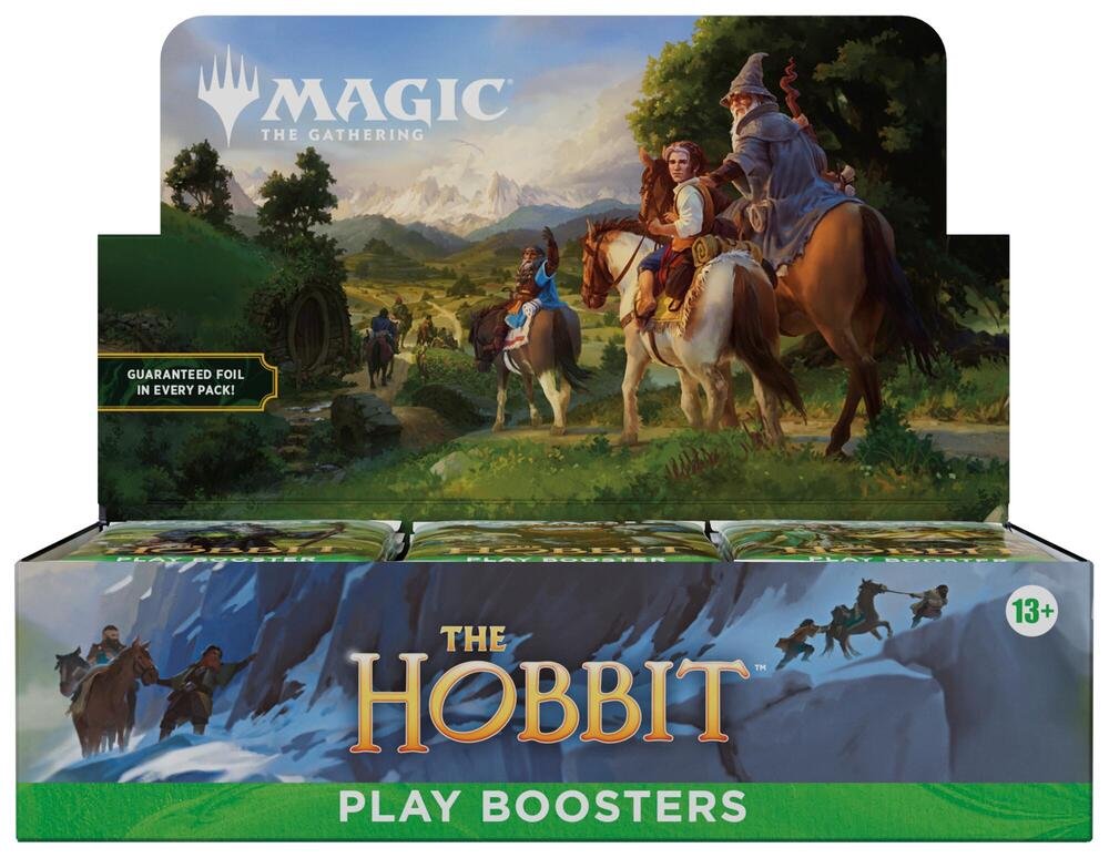 MTG The Hobbit Play Booster Box – Magic: The Gathering The Hobbit Booster Display, 30 Play Booster Packs, Middle-earth Box Topper, Foil Cards