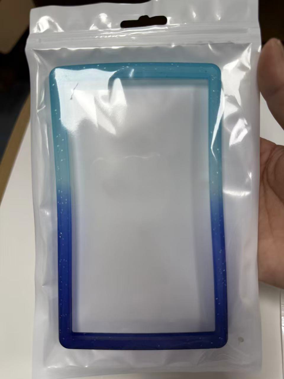 ER Bumper Slab PSA Gradient Blue-Dark Blue Glitter Protective Frame for Graded Trading Card Slabs