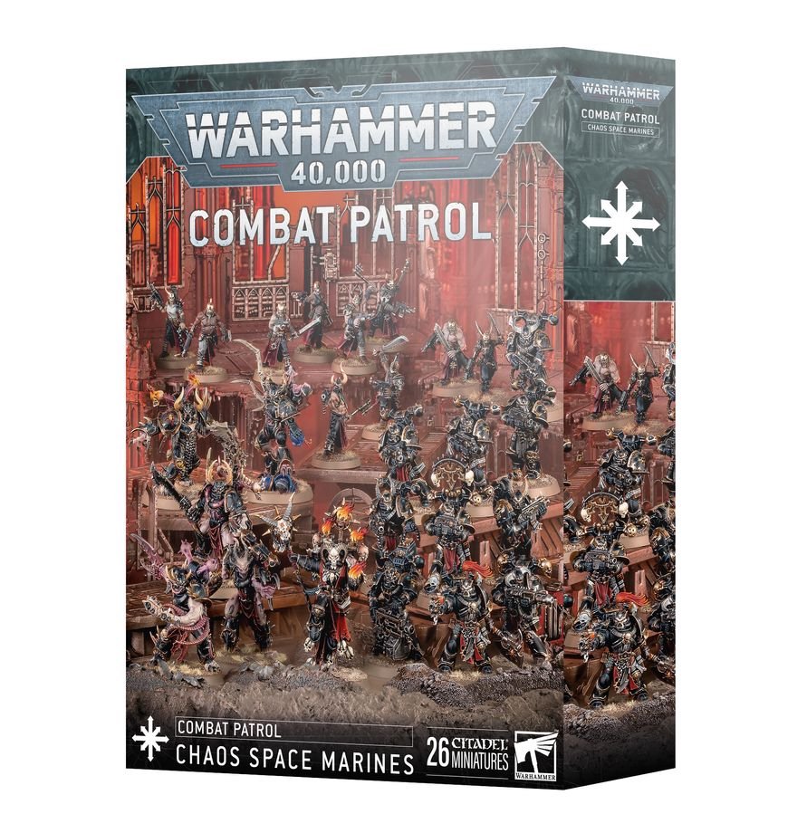 Warhammer 40K Combat Patrol Chaos Space Marines Army Box Set – 26 Multipart Miniatures Including Master of Possession, Possessed, Chaos Marines &