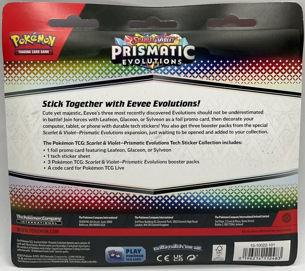Pokemon TCG Scarlet & Violet: Prismatic Evolutions Tech Sticker Collection - Sylveon