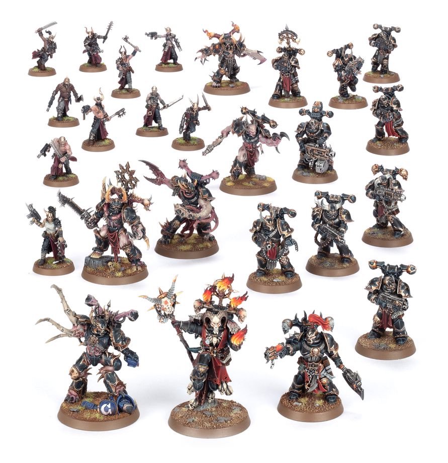 Warhammer 40K Combat Patrol Chaos Space Marines Army Box Set – 26 Multipart Miniatures Including Master of Possession, Possessed, Chaos Marines &