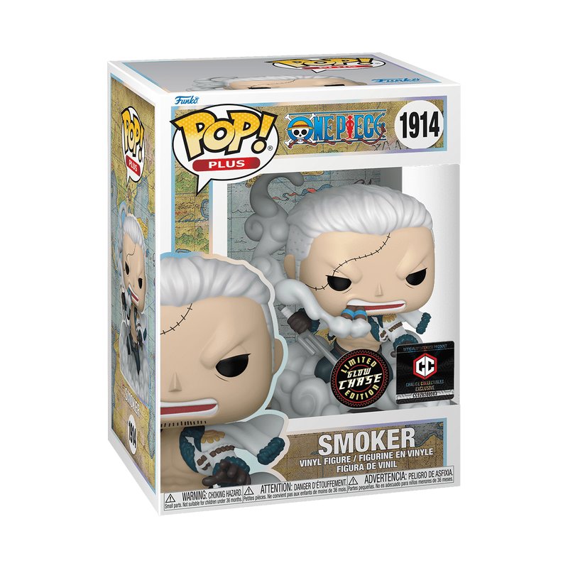 Smoker #1914 Funko Pop! Plus One Piece - Chalice Collectibles Exclusive - Approx. 4.15" Glow Chase Limited Edition Collectible Vinyl Figure Bundled